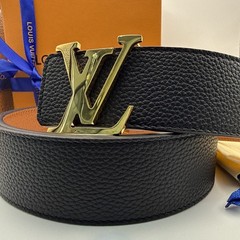 Louis Vuitton Belt M9151 Black Leather 434506