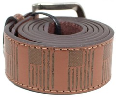 BC Belts USA Distressed Large (36-38&Prime; Waist), Brown – Vertical Usa Flag