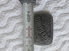 Jack Daniel&rsquo;s Old No. 7 Logo Silver Tone Western Belt Buckle Fits 1.5 in