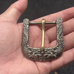 Solid Brass Dragon Belt BuckleTongue And Pin Belt Buckle Fits 1.5 Inch Belts*