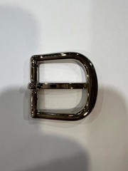 Solid Brass Polished Nickel Belt Buckle Made in Italy Fits 1.18&Prime; Belt Strap