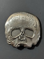 Vintage Black Label Society Skull Head Belt Buckle