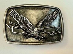 Patriotic American Eagle Flying Wings Wide Hunting Diving Metal Belt Buckle