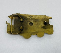 Vintage 1979 Baron Belt Buckle 6130 Wagon Union Line 65 Solid Brass Art 16