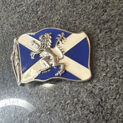 St. Andrew&rsquo;s Cross with Rampant Lion Celtic Belt Buckle Bottle Opener
