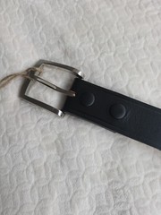 Artifex Leather Work Texas Silver Belt Buckle Removable + Genuine Belt Dutyman