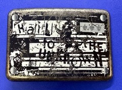 Hail to the Unknown Statement Novelty Vintage Rectangular Belt Buckle