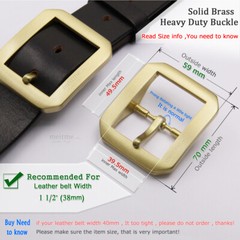 Heavy Duty Roller Belt buckle Solid Brass Single Prong Belt Buckle 1 1/2&Prime;38mm