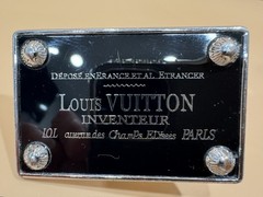 Louis Vuitton Inventeur Belt Buckle Black Silver Tone Pre-Owned Rare