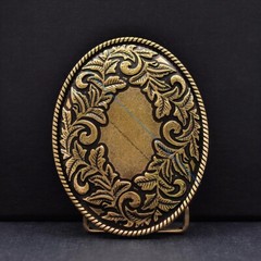 Western Flower Heavy Antique Brass Huge Leathercraft Belt Buckle Fit 39mm Strap