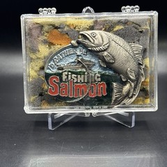 Intake 1982 I&rsquo;d Rather Be Salmon Fishing Belt Buckle Great American Buckle Co