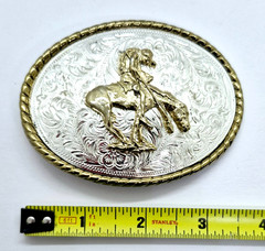 Vintage End Of The Trail – Native American Belt Buckle Fits 1 1/2&Prime; Belts USA