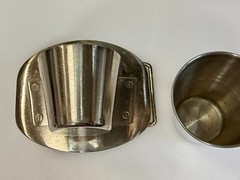 Shot Glass Cup and Holder Reflective Perfect Bar Gag Novelty Game Belt Buckle