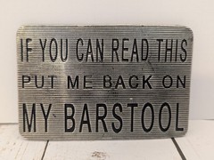 If You Can Read This Put Me Back On My Barstool Belt Buckle Mobtown 2005 4×2.75&Prime;
