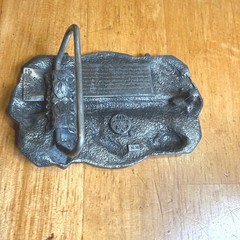 Vintage 1988 Siskiyou Vietnam Veteran The Forgotten Warrior Pewter Belt Buckle