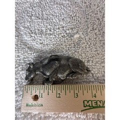 VTG Indiana Metal Craft Pewter Dog Belt Buckle 1978 Made in USA