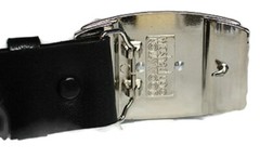WASHED UP HOLLYWOOD 1.5&Prime; CRYSTAL SKULL #076SV SILVER WITH PLATE BELT BUCKLE ONLY