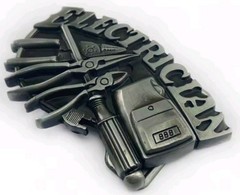 New Electrician tool tools Belt Buckle Metal More Trades Listed Plumber Mechanic