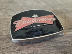 Collectible Budweiser Belt King of Beers black red Spec Cast