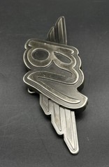 Bob Vokey BV Initials Wings Stealth Belt Buckle Rare Collectible Metal w/ Pouch