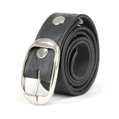 Milwaukee Leather 7123 Men&rsquo;s 44 MAG Black Leather Belt w/ Interchangeable Buckle
