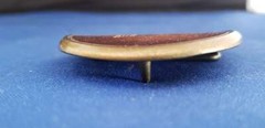El Cid Boeing Buckle Totem Leather and Brass Belt 3.25×2.5&Prime; Vintage