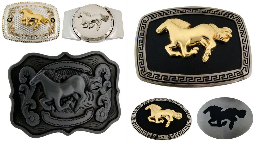 belt buckles lot 6 PCS Closeout Wholesale Western Running Horse shoes head New