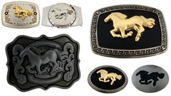 belt buckles lot 6 PCS Closeout Wholesale Western Running Horse shoes head New