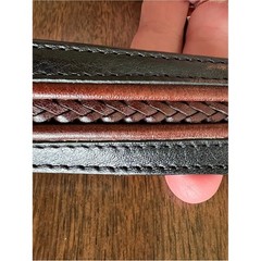 VTG ONYX by Brighton Two Tone Leather Belt Men 42 Silver Buckle Western Rodeo
