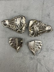 Vintage Rhinestone Buckle Lot Silver Tone Signed READ