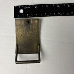 Vintage Levi Strauss & Co Belt Buckle Logo Patch Brass Adjustable R Mark on Back