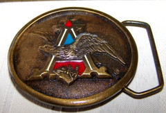 Budweiser Anheuser-Busch Eagle Belt Buckle Indiana Metal Craft
