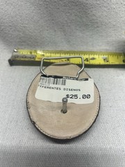 Belt Buckle New Ivory Tan Full Quill Ostrich Leather