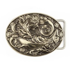 Pisces german silver belt buckle, Horoscope Astrological Zodiac Sign belt buckle