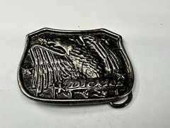 Dickies Flying Eagle Spreading Wings Silver Tone Advertisement Belt Buckle