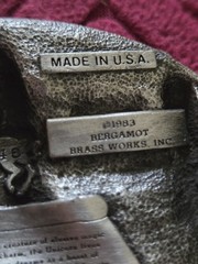 Vintage 1983 Bergamot Brass Works Model V-48 -Castle Unicorn Belt Buckle USA