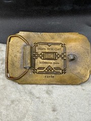 Vintage Cord 812 Car Belt Buckle Supercharged Gold Tone