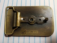 Belt Buckle « Core Lab. – Hydrocarbon Well Logging » Hit Line USA- Brass