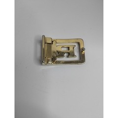 Vintage Two Tone Metal Letter R Initial Monogram Belt Buckle Silver Gold Tone