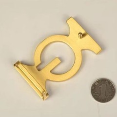 Brass belt head with smooth buckle for men&rsquo;s solid buckle head 3.9cm