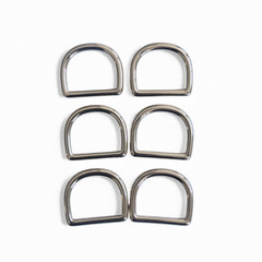 Nickel 1&Prime; D-Rings Hardware by Buckleguy – Set of 6