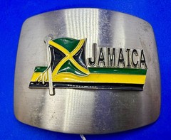 Jamaican Country Flag Jamaica Rasta Rastafarian Patriotic Belt Buckle