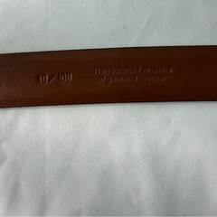 Men&rsquo;s Handcrafted Genuine Leather Brown Leather Belt Silver Buckle