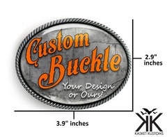 Custom Belt Buckle – Personalized Image Design Handmade Artisan Belt Buckle