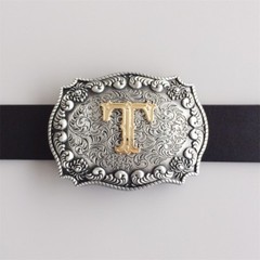 Western Initial Letter T Belt Buckle Gurtelschnalle also Stock in US