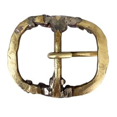 Handmade Solid Brass Belt Buckle USA | 1.5&Prime; Retro Artisan Buckle Men & Women