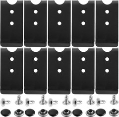 10 Pcs Metal Belt Clip Buckle Spring Hook Belt Clip with 10 Pairs Rivets for Bag