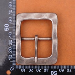 Heavy Duty Solid Antique Silver Center Bar Belt Buckle Fits 1-1/2&Prime; Leather Belts
