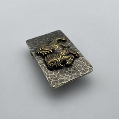Vintage Old Silver Buckle,Mythology Kirin- Auspicious Beast, Belt Hardwares