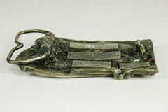 Civil War Commemorative belt buckle western pewter 1982 Siskiyou Buckle Co.